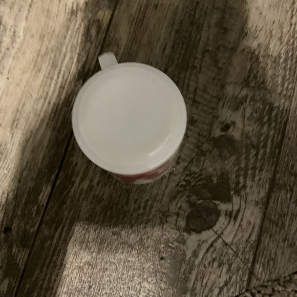 Vintage Red Rooster Milk Glass Coffee Cup - Picture 5 of 5